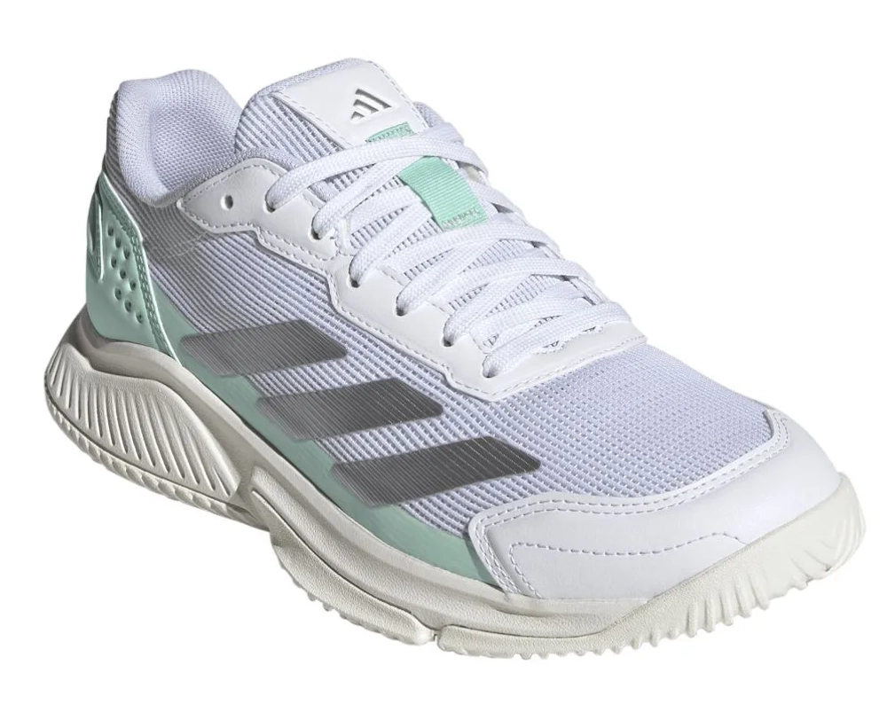 Женские кроссовки для padel Adidas Courtquick Padel W - white/silvermetallic/clear mint