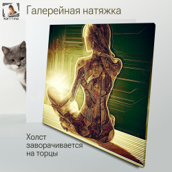 "Девушка в матрице", 40 см х 40 см