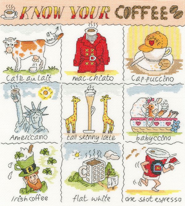 Набор для вышивания нитками Bothy Threads Know Your Coffee