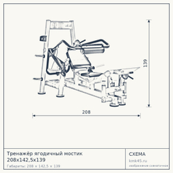 Тренажёр ягодичный мостик 208х142,5х139 — от 216 000 ₽