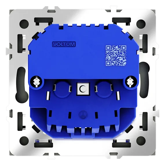 Розетка с USB A+C с заземлением и защитными шторками Voltum S70 Графит VLS040507