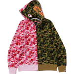 A Bathing Ape Bathing Ape Abc Camos Separate Shark Full Zip Худи розовый зеленый