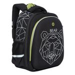 Ранец GRIZZLY анатомическая спинка, c бейджем, для мальчиков, "BEAR", 36х28х20 см, RAz-287-9/1