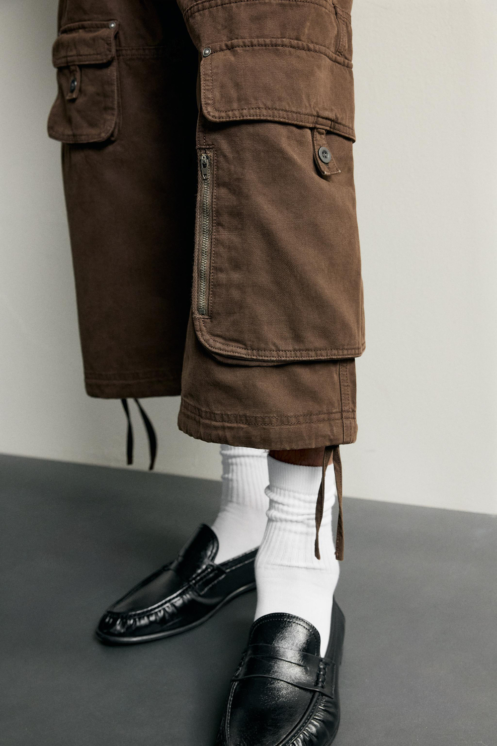 ДЖИНСОВЫЕ ШОРТЫ КАРГО RELAXED FIT — ZARA