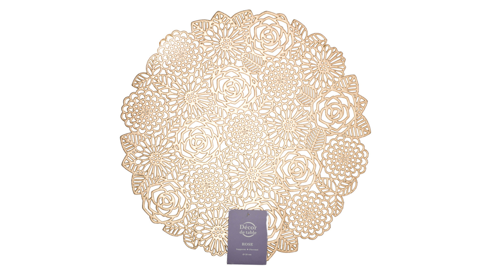 Салфетка подстановочная 38см Decor de table Rose золотистая