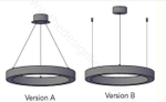 Pendant design lamp  Light Ring by HENGENG  D60 (Black)