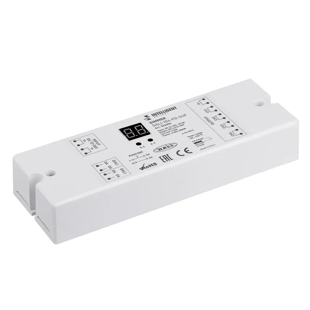 INTELLIGENT ARLIGHT Диммер DALI-104-PD-SUF (12-36V, 4х8А) (IARL, IP20 Пластик, 3 года) INTELLIGENT ARLIGHT Диммер DALI-104-PD-SUF (12-36V, 4х8А) (IARL, IP20 Пластик, 3 года)
