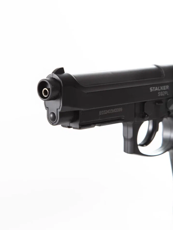 Пистолет пневм. Stalker S92PL (аналог "Beretta 92") к.4,5мм, пластик, 120 м/с, черный