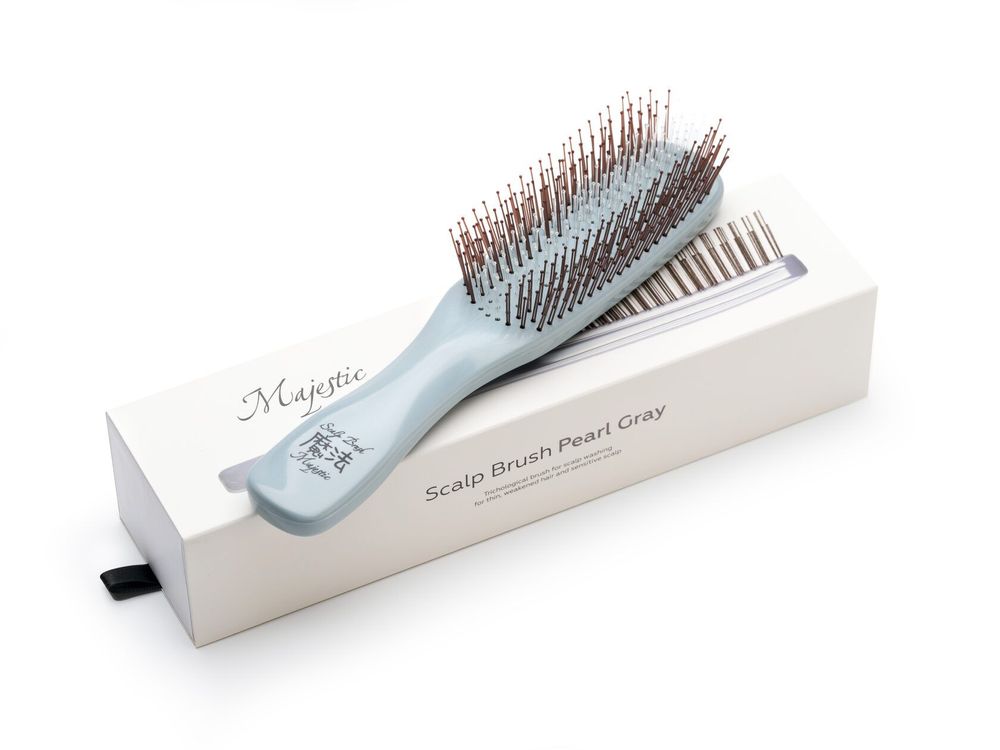 Расческа Majestic Scalp Brush серый жемчуг