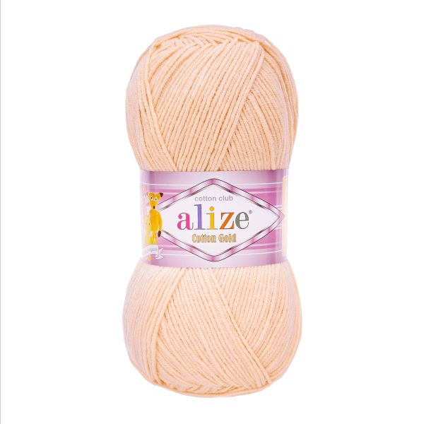 Пряжа Alize (Ализе) Cotton Gold / уп.5 мот. по 100 г, 330м, 401 телесный A