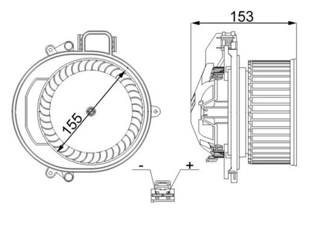 MAHLE - AB257000S-MAH - Interior Blower