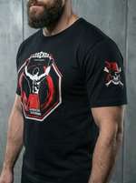 Футболка спортивная хлопковая мужская черная LEGENDA Олейник