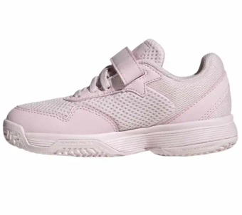 Детские Кроссовки теннисные  Adidas Courtflash K - distilled pink/cloud white/distilled pink