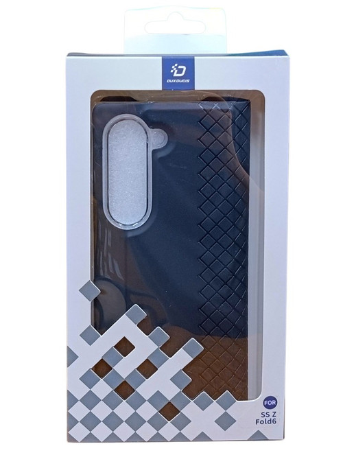 Чехол-книжка DuxDucis Samsung Z Fold 6 кожаная боковая черная