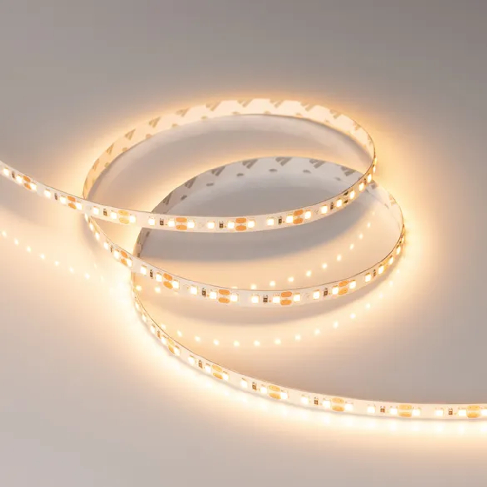 Светодиодная лента RT-A120-8mm 12V Warm2700 (14.4 W/m, IP20, 2835, 5m) (Arlight, Открытый) 024341(2)