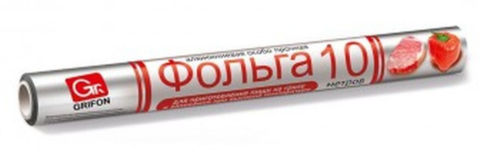 GRIFON Фольга алюминиевая COTA GR особо прочная 29 см х 10 м в пленко 24/1  500-012/2