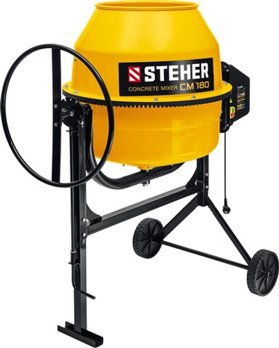 STEHER 180 л, 700 Вт, бетоносмеситель с полиамидным венцом (CM-180)
