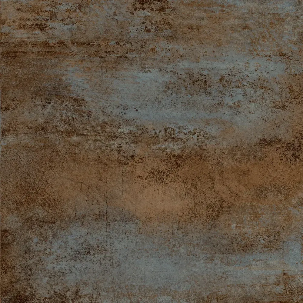Керамогранит Alma Ceramica GFU04OXD40R Oxide 60x60 голубой / коричневый сахарный под металл