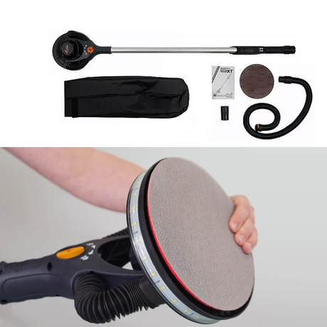 Эксцентриковая шлифмашинка MAXXT бесщеточный мотор, 220V/50Hz, 400W, 4 мм, диск 215 мм, в чехле, для стен и потолков MBLS400W