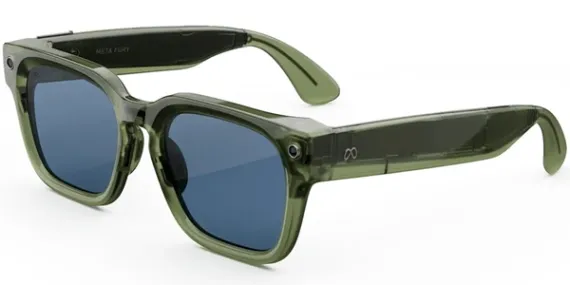 Умные очки Meta Fury Racing Green/Light Blue Atlantic (зелёная оправа, линзы голубые)