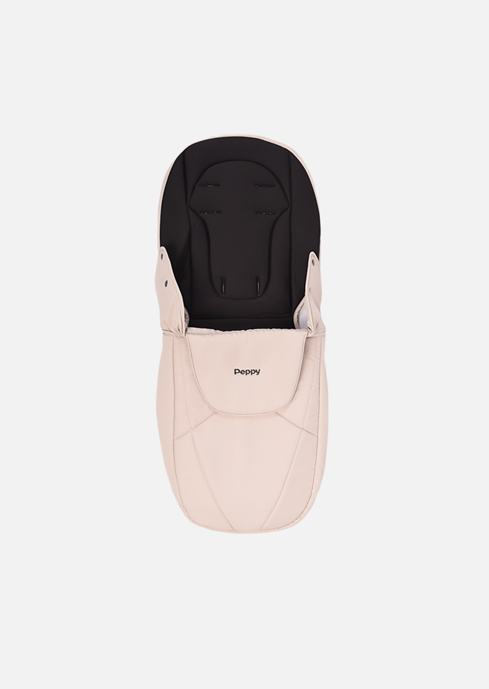 Peppy Коляска детская Monaco thermo 2 в 1 Beige (бежевый), рама серо-коричневая
