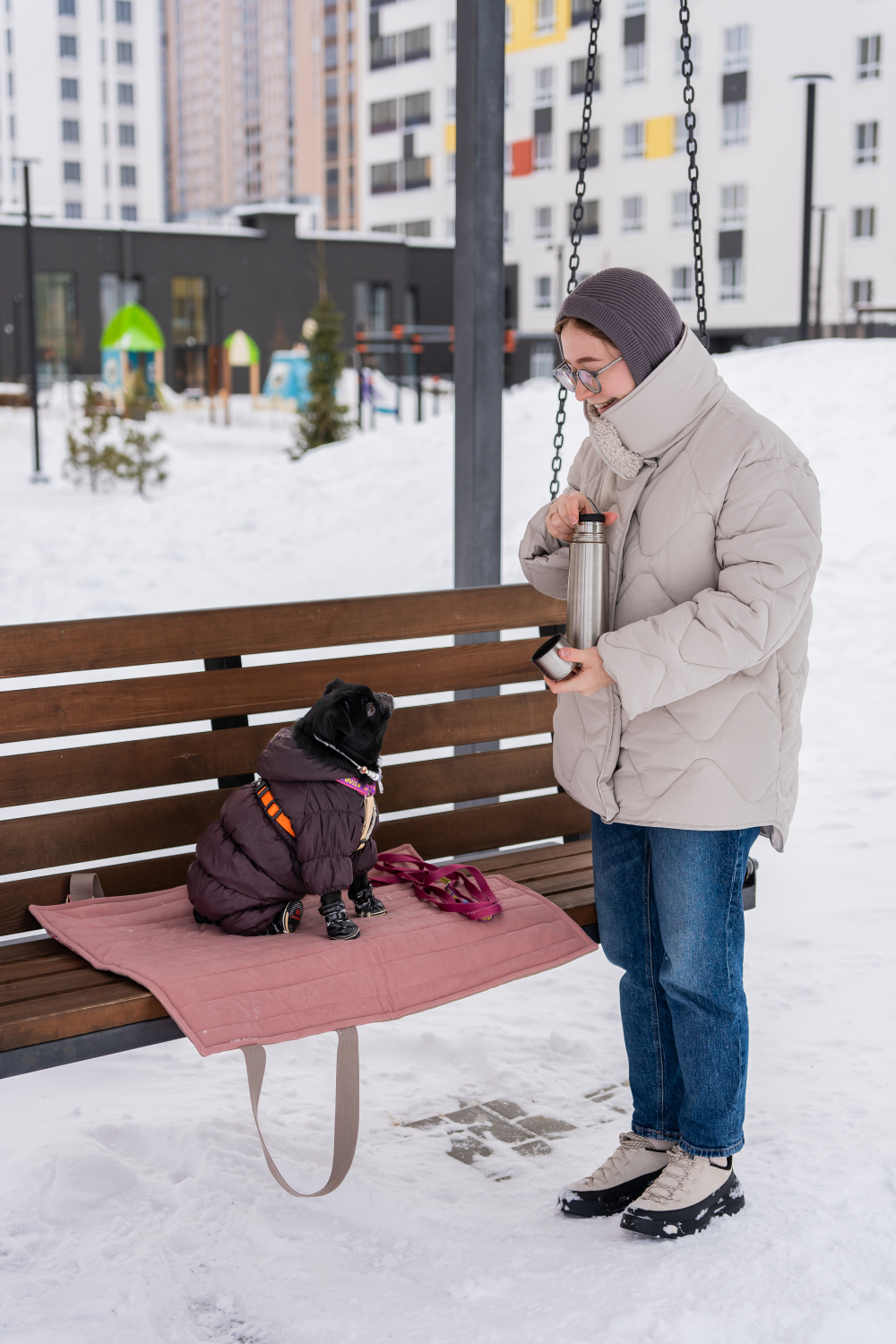 Best Buddy Сумка-лежак 2в1 Buddy Bag Розовая клетка