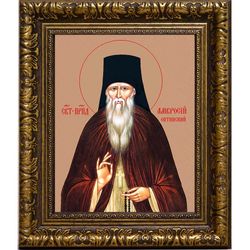 Амвросий Оптинский преподобный. Икона на холсте.