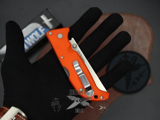 Складной нож Cold Steel 20NPJ Finn Wolf Blaze Orange c клинком из стали AUS-8A, рукоять Grivory (Griv-Ex)