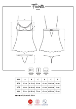 Белая прозрачная сорочка на косточках Favoritta Babydoll SM (42-44) (Цвет: белый)