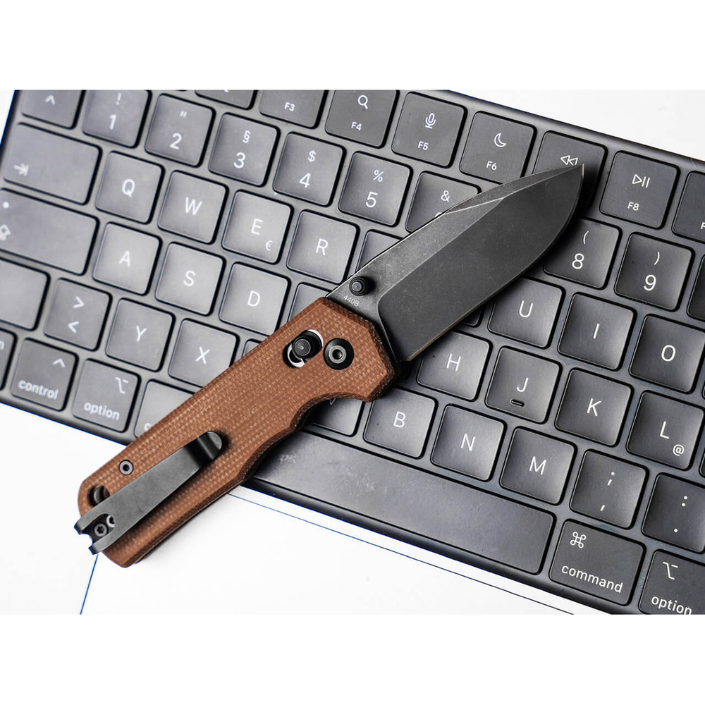 Складной нож Boker Magnum Rockstub Brown Micarta, сталь 440B, 01SC710