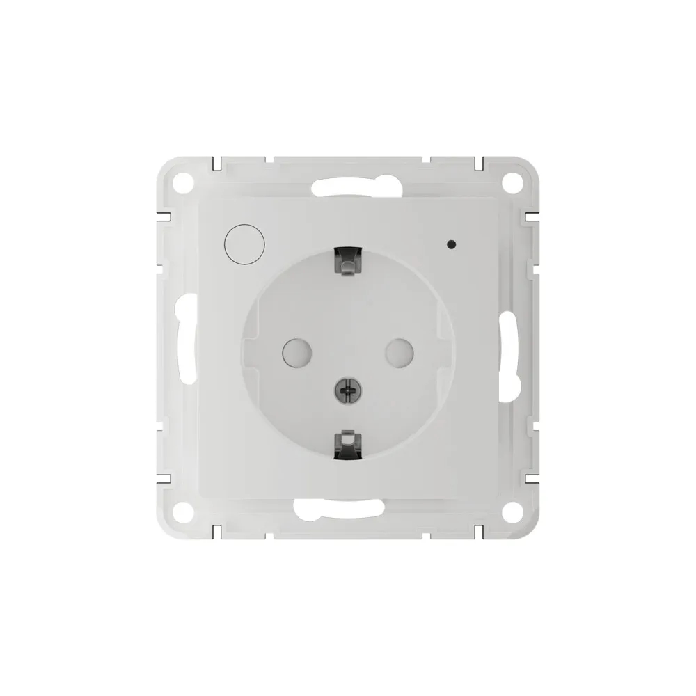 ATLASDESIGN SMART РОЗЕТКА с заземл., со шт., Zigbee, L+N, 16А, мех., БЕЛЫЙ