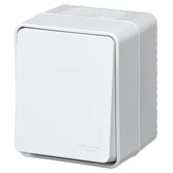 Выключатель кнопочный одноклавишный IP54 Systeme Electric AtlasDesign Profi54 Белый ATN540115