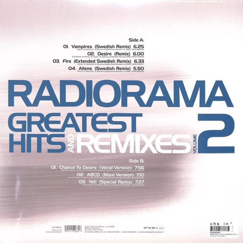 Radiorama — Greatest Hits & Remixes Vol. 2 (LP)