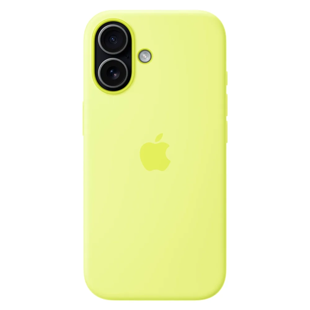 Силиконовый чехол Apple Silicone Case with MagSafe для iPhone 17, Neon Yellow