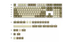 Набор клавиш Geekboards Retro White Cyrillic — раскладка комплекта