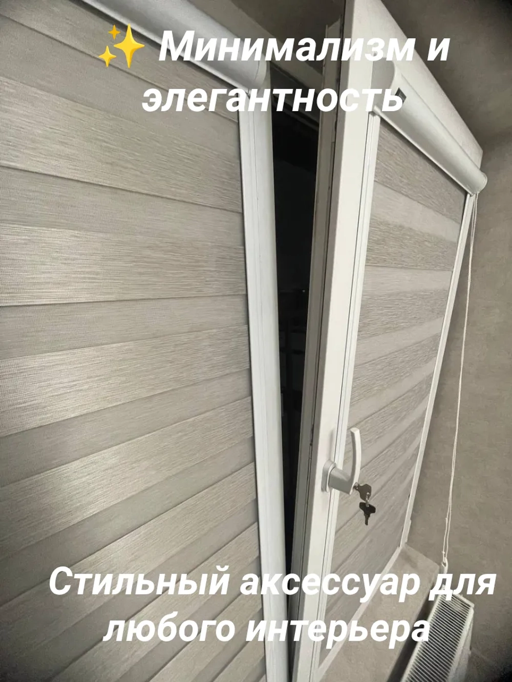 Рулонные шторы День-Ночь 60х140 см