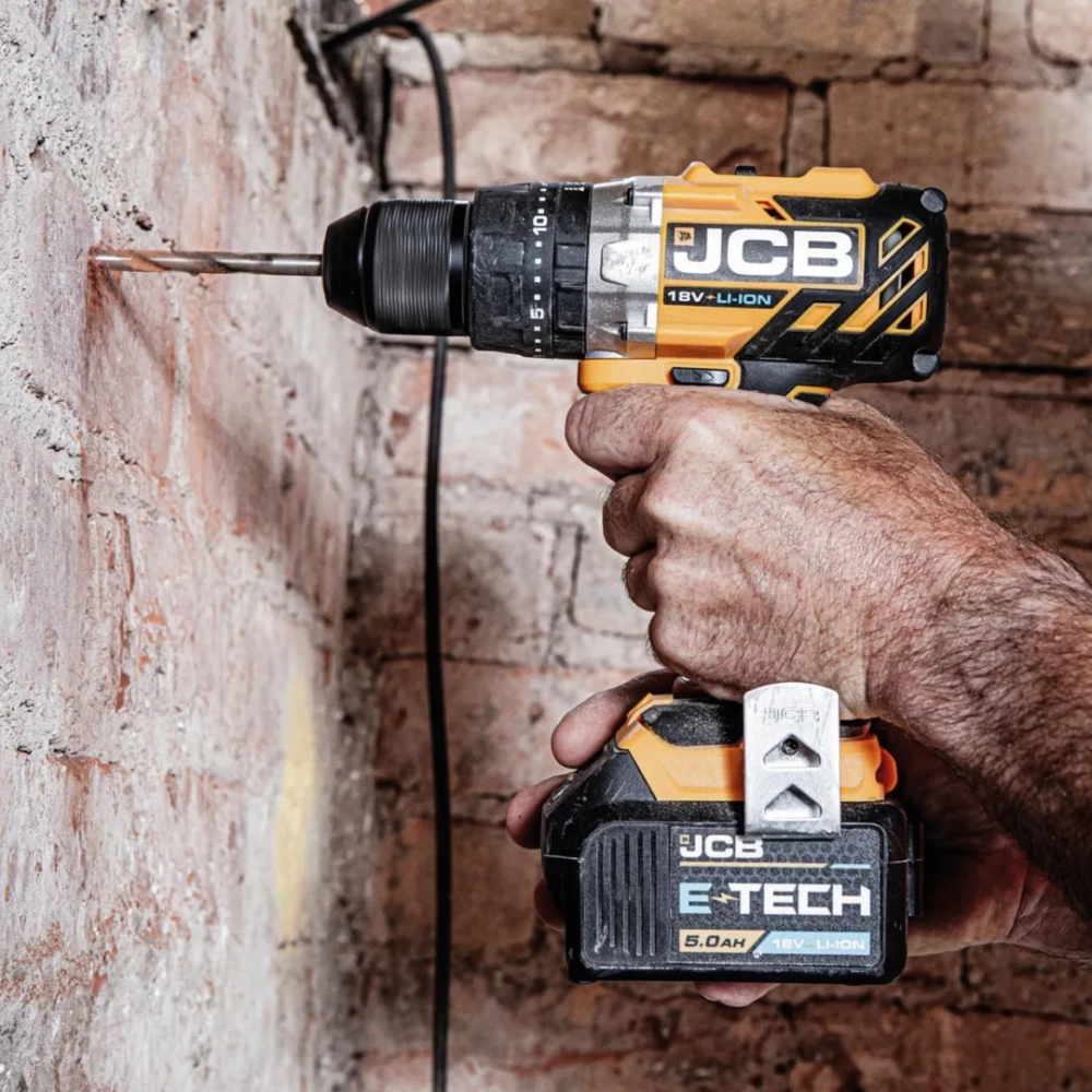 Дрель-шуруповерт аккумуляторная 18V, max 65Nm, без аккумулятора JCB JCB-18BLCD-B-E