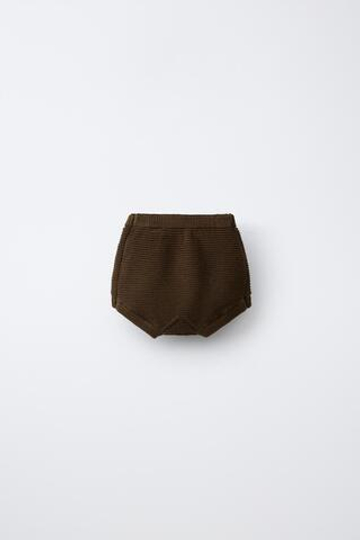 ZARA ТРИКОТАЖНЫЕ ТРУСЫ, КОРИЧНЕВЫЙ
