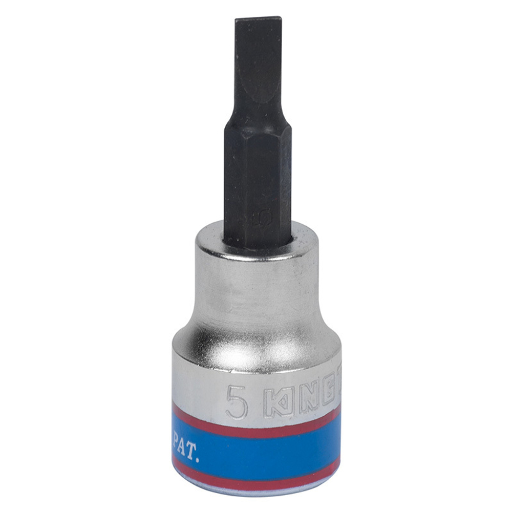 KING TONY (302205) Насадка (бита) торцевая 3/8", L = 50 мм, Slotted SL5.0