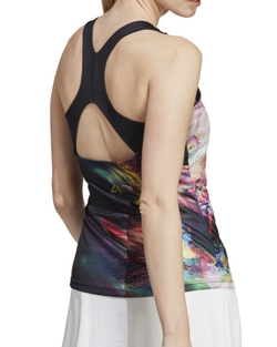 Женский топ теннисный Adidas Melbourne Tennis Y-Tank Top - разноцветный/black