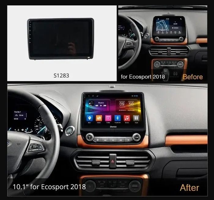 Магнитола для Ford Ecosport 2017-2019 - Kuberg OL-1283 QLed+2K, Android 13, Быстрейшая, CarPlay, 4G SIM-слот