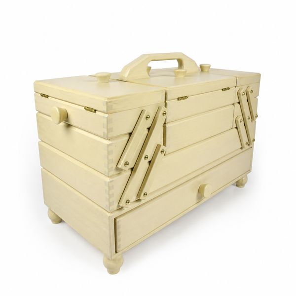 Шкатулка для рукоделия Aumueller 45х24х32 см, 4 этажа, светлый