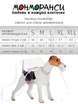 Свитер для собак на молнии попона