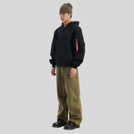 Бомбер Alpha Industries Logo L-2B Hooded Hunter Black (Черный)