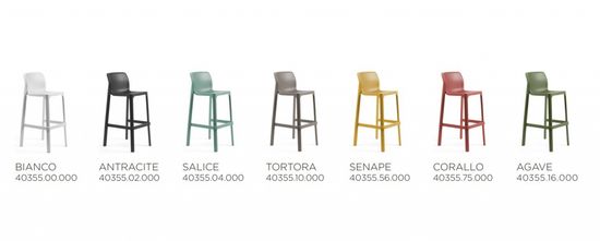 Стул барный Net Stool пластиковый Nardi Италия черный