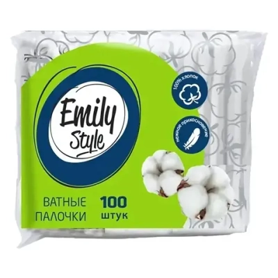 Ватные палочки пакет 100шт с зиплоком(К) Emily Style