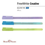 Ручка шарик. 0,7мм. синяя "FreeWrite Creative" 3цв. (BrunoVisconti)