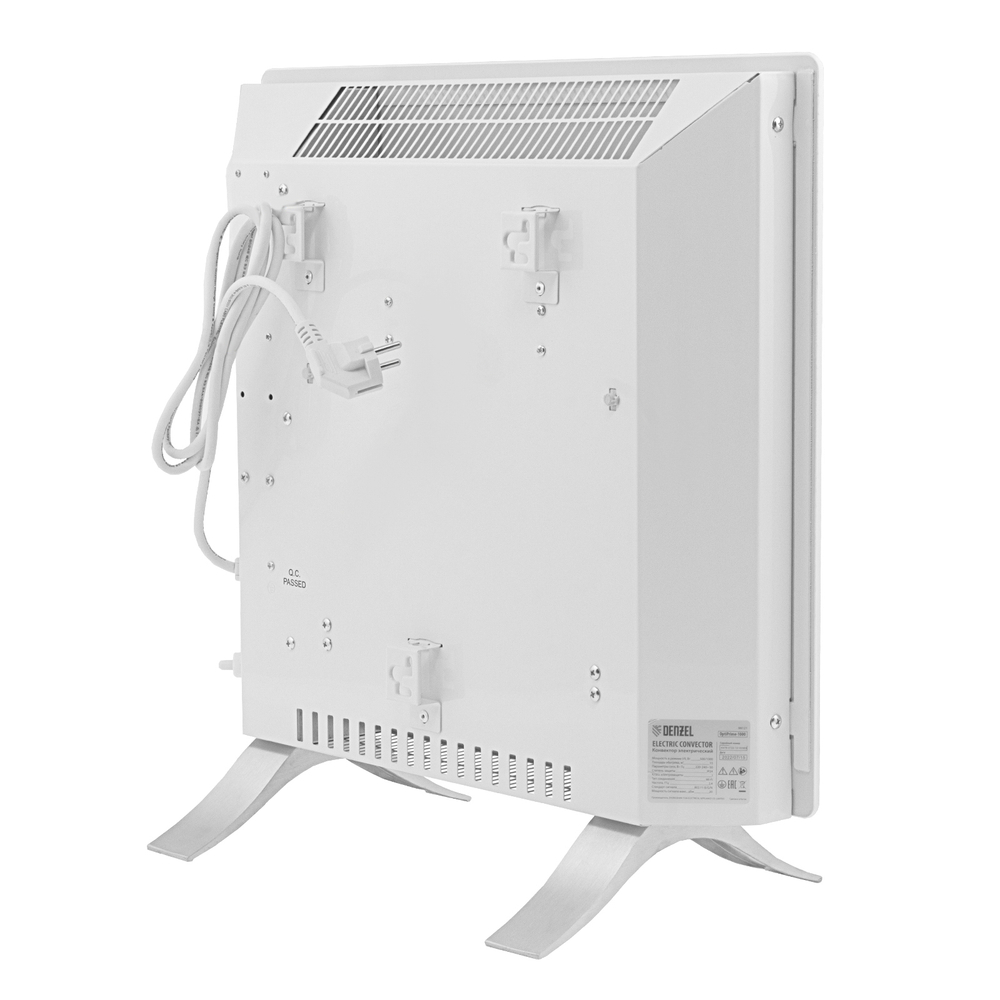 Конвектор электрический OptiPrime-1000, Wi-Fi, тачскрин, цифровой термостат, 1000 Вт Denzel