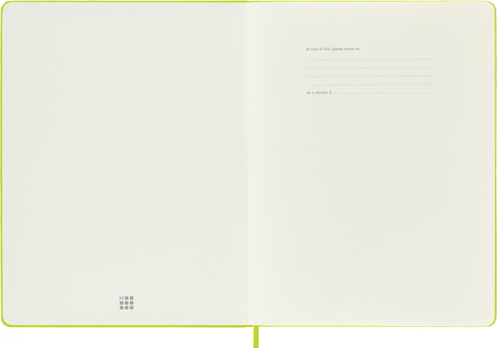 Блокнот Moleskine Classic (QP092C2) XLarge 190х250мм PP 192стр. нелинованный твердая обложка лайм
