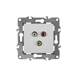 Розетка ЭРА Серия 12 12-3113-01 RCA IP20 белый | Эра 12